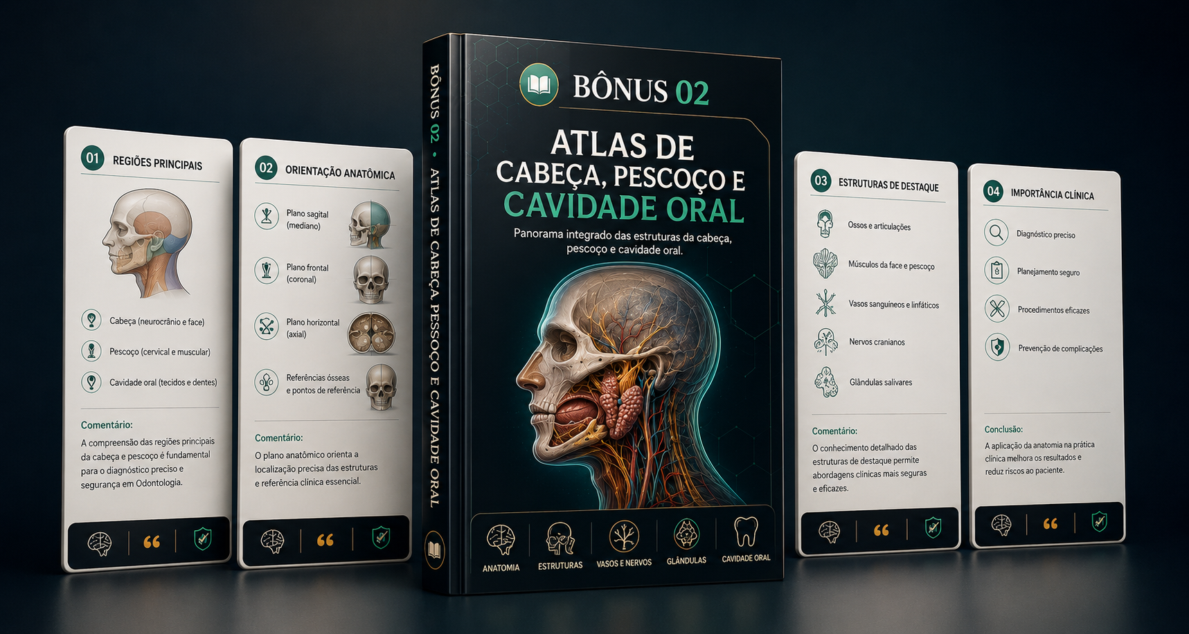 Capa do bônus Atlas de Cabeça, Pescoço e Cavidade Oral